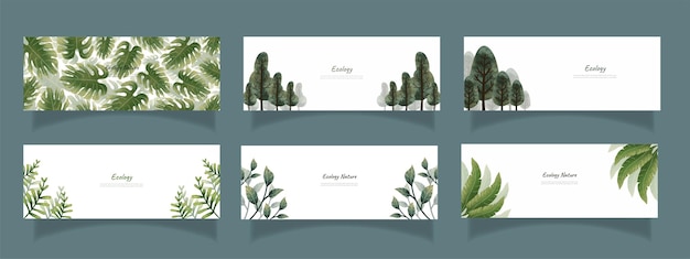 Vector leaves bakground design vector for ecology