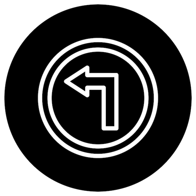 Vector left way vector icon design illustration