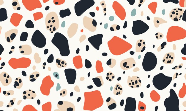 Vector leopard print pattern seamless repeating pattern simple vector art style white background