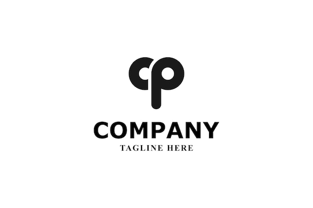 Vector letter c p and elephant logo