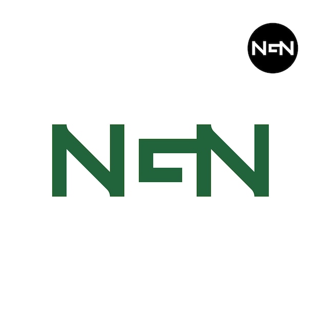 Vector letter ngn logo negative space