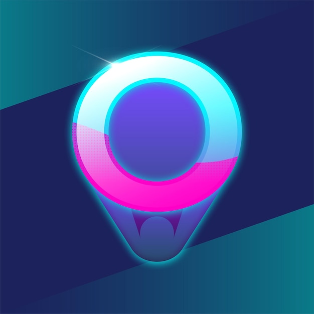Vector letter o glow logo