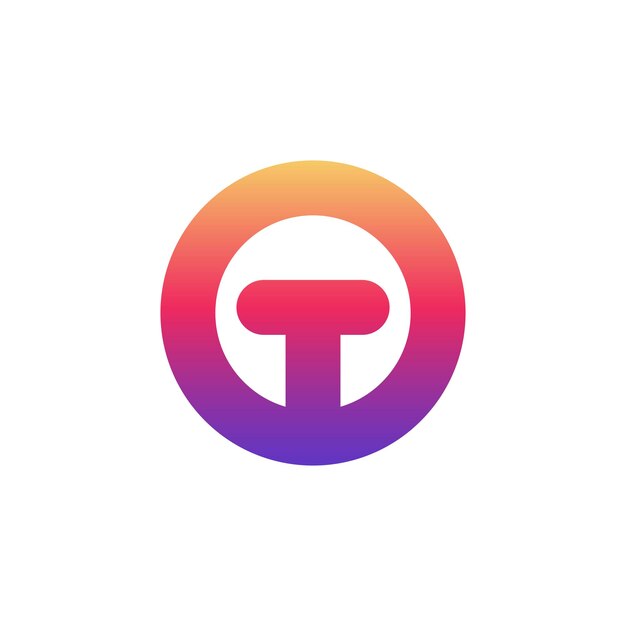 Vector letter t logo icon design template elements vector illustration