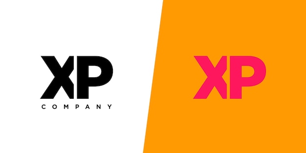 Vector letter x and p xp logo design template minimal monogram initial based logotype