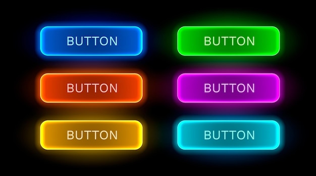 Vector light button frame label event web bar buttons with color vector illustration