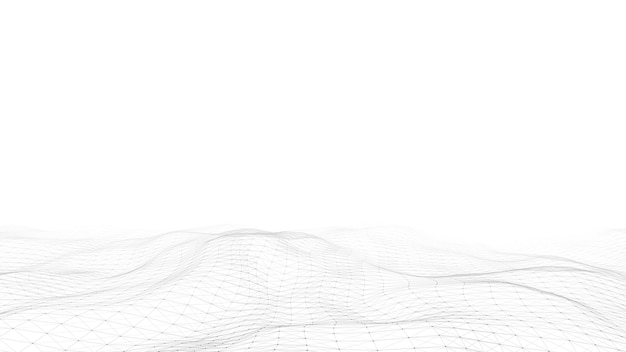 Vector light cyberspace in digital background vector abstract technology white wave with motion dots