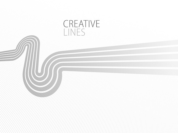 Vector light grey lines in 3d perspective vector abstract background easy and soft cool illustration smooth motion and elegant gradient