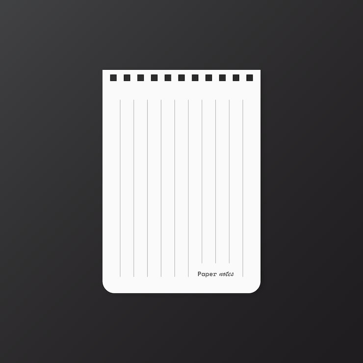 Line paper sheet for notes list vector isolated graphics