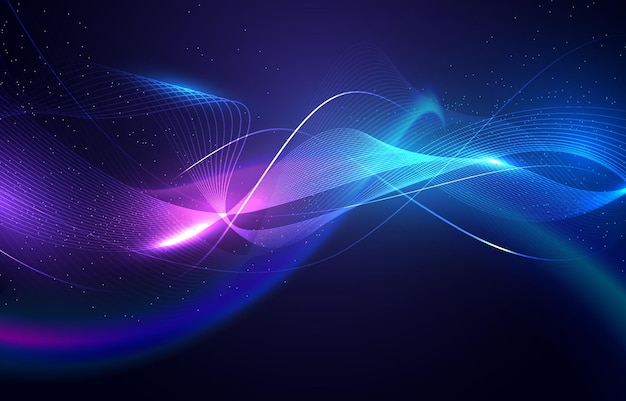 Vector line and wave background