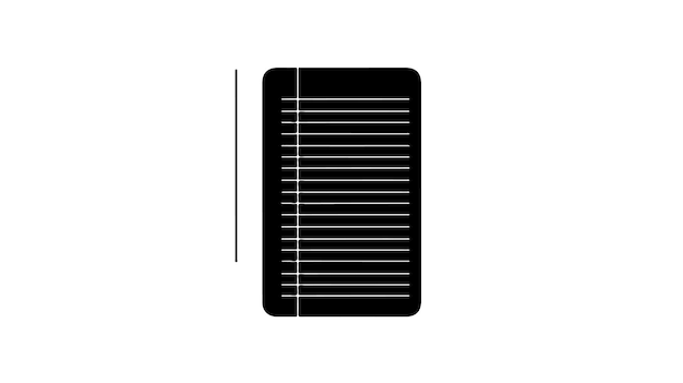 Vector lined notebook icon