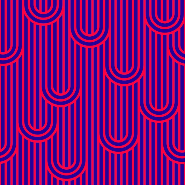 Vector lined seamless vector pattern with twisted lines, geometric abstract background, stripy net, optical maze, web network.