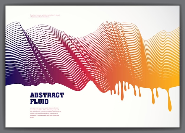 Vector lined vector wave background fluid flow. 3d dynamic stripes motion art. lined texture, dynamic surface, curve lines, flow shape.