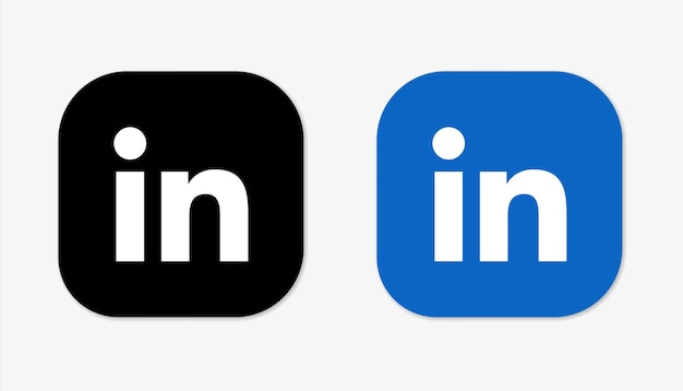 Vector linkedin social media logo vector icon