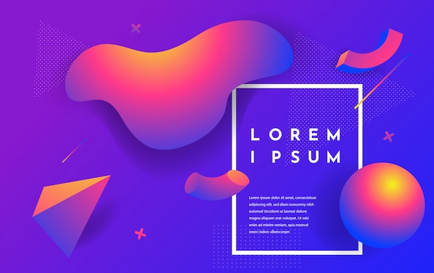 Vector liquid color background design. fluid gradient shapes composition. futuristic design posters.