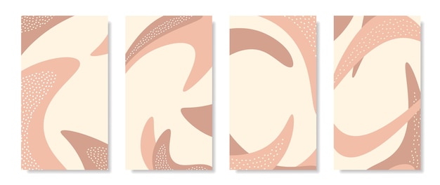 Vector liquid shape story template mobile vertical abstract banner