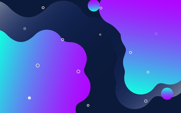 Vector liquid shapes and forms blobs with gradient color