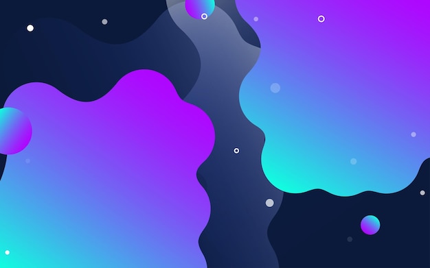 Vector liquid shapes and forms blobs with gradient color