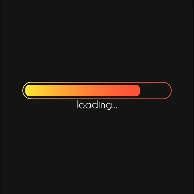 Vector load bar progress gradient download interface loading sign vector loader concept minimal upload set
