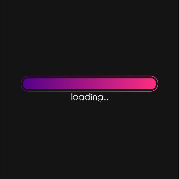 Vector load bar progress gradient download interface loading sign vector loader concept minimal upload set