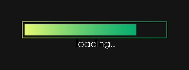Vector load bar progress gradient download interface loading sign vector loader concept minimal upload