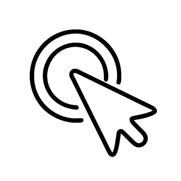 Vector loading cursor icon outline