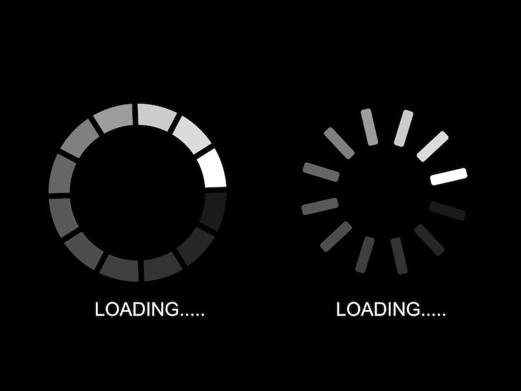 Loading icons Error loading website Loading Progress Round Bars