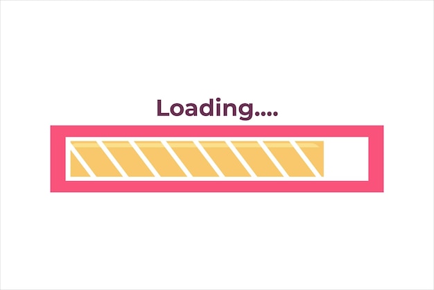 Vector loading progress bar sticker design