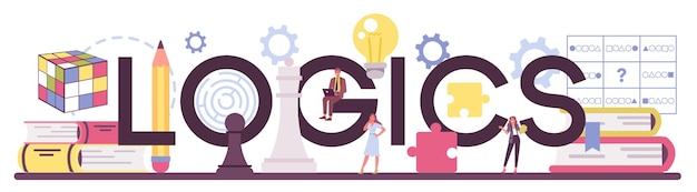 Vector logics typographic header