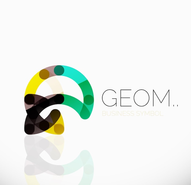 Vector logo linear abstract geometric icon