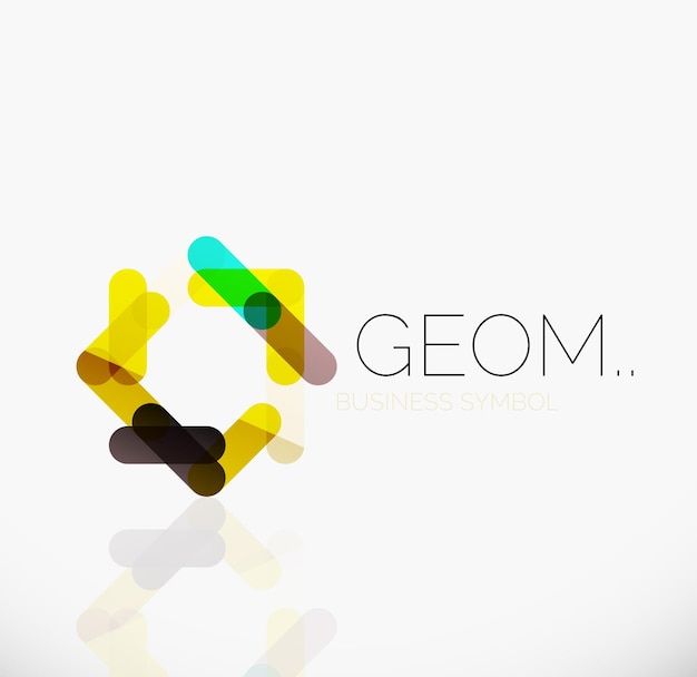Vector logo linear abstract geometric icon