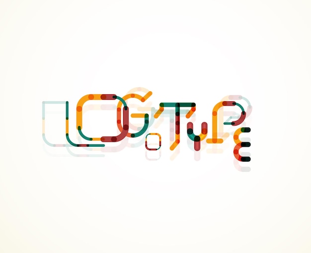 Vector logo word font design