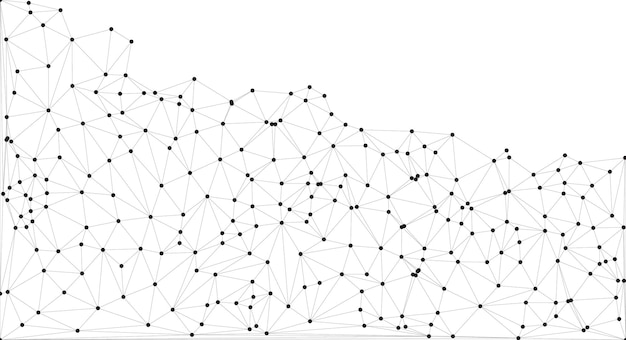 Vector low poly network design stylized 3d connection nodes and web structures for tech ui apps and digital visuals