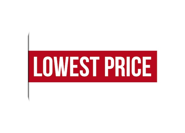 Vector lowest price red banner design vector illustration