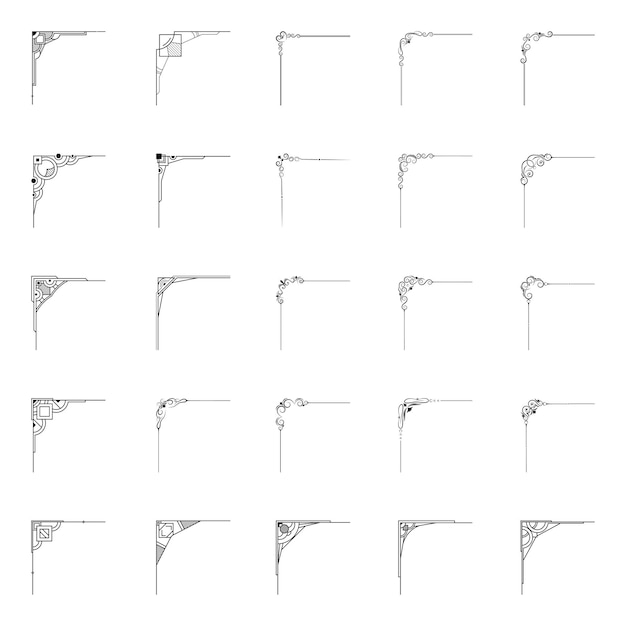 Vector luxury wedding corner bundle