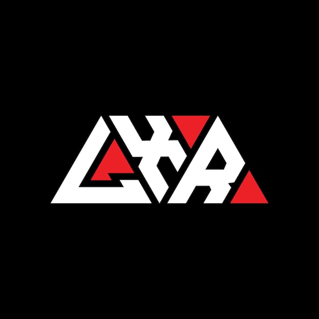 Vector lxr triangle letter logo design with triangle shape lxr triangle logo design monogram lxr triangle vector logo template with red color lxr triangular logo simple elegant and luxurious logo lxr