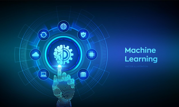machine learning ai artificial intelligence deep learning algorithm big data neural network concept