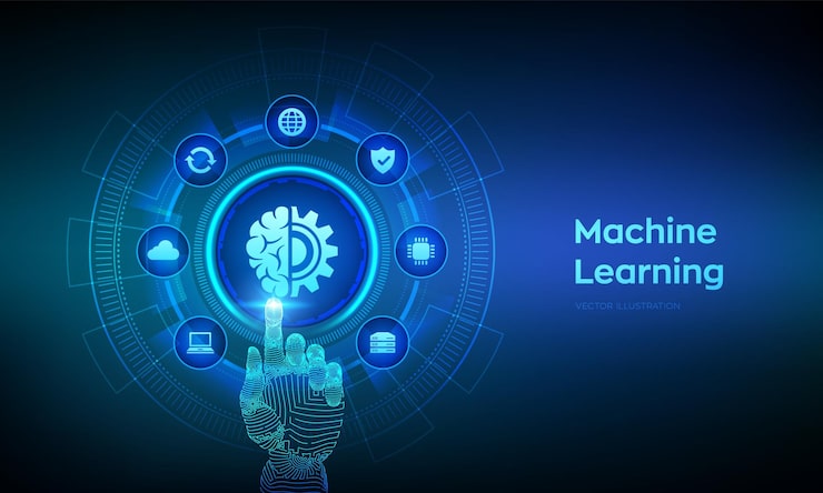 Machine learning AI Artificial Intelligence Deep learning algorithm Big Data Neural network concept