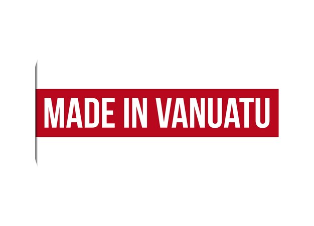 Vector made in vanuatu red banner design vector illustration