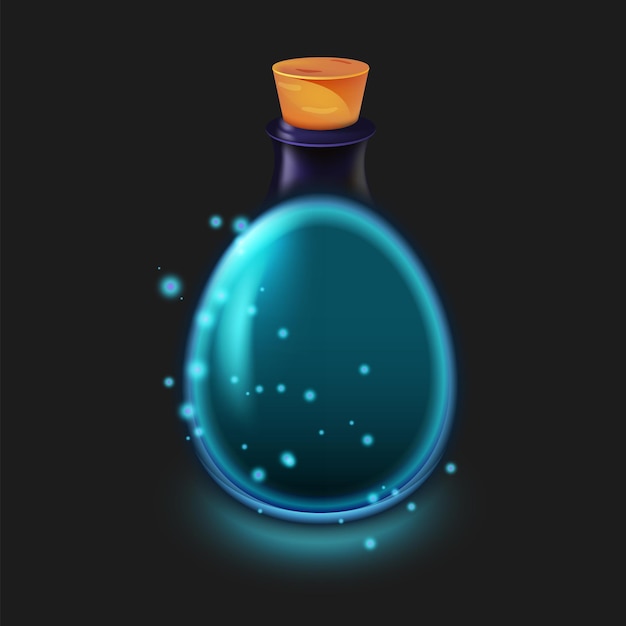 Vector magic bottle of potion