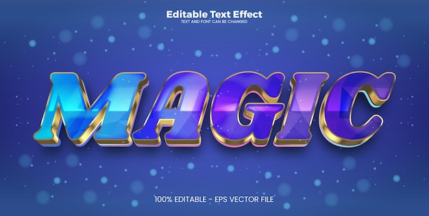 Vector magic editable text effect in modern trend style
