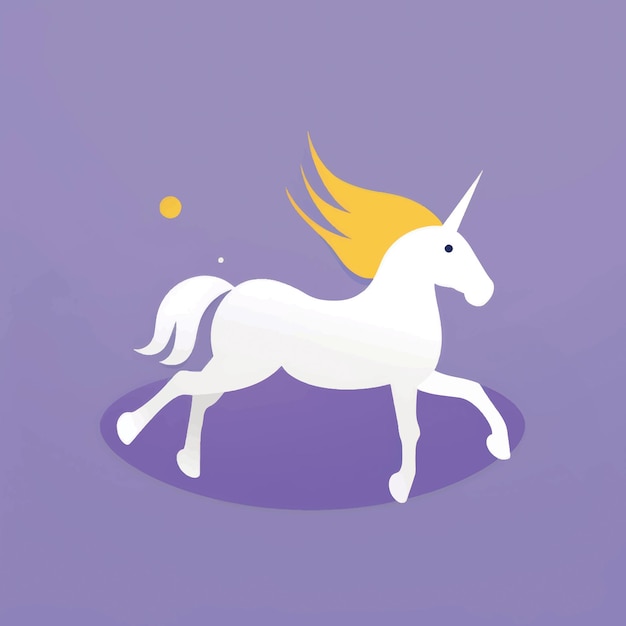 Vector magical unicorn illustration whimsical