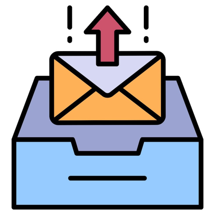 Mail Client UI Send All Interface Outbound inbound mail Server Vector Cloud computing and Web