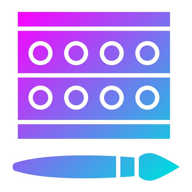 Vector makeup palette vector icon design illustration