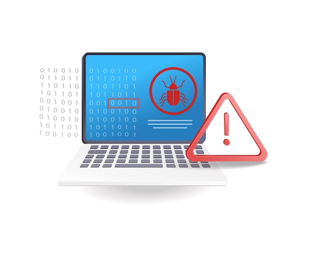 Vector malware viruses attack the security of computer systems