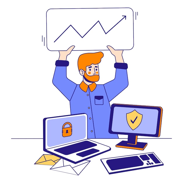 Vector man protects his gadgets