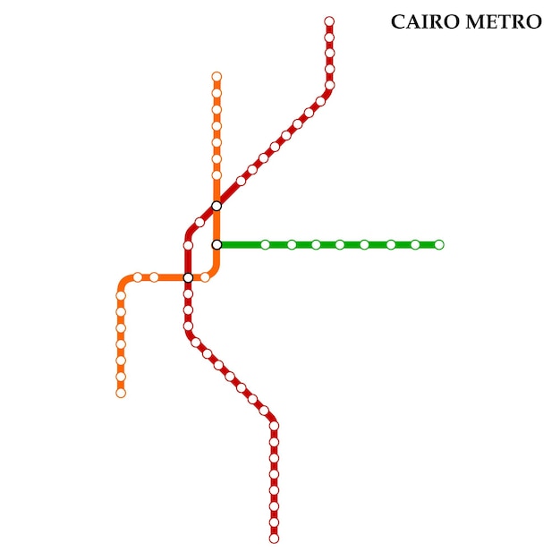 Vector map of the cairo metro