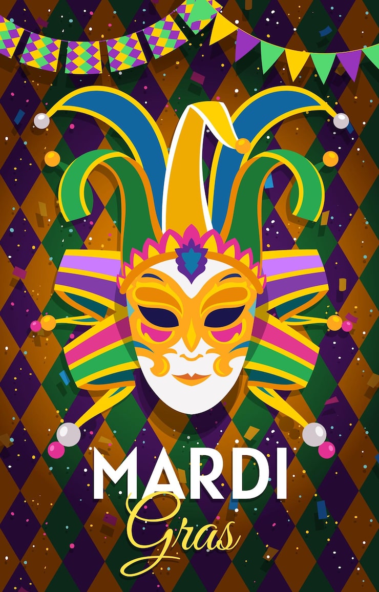 Vector mardi gras party mask