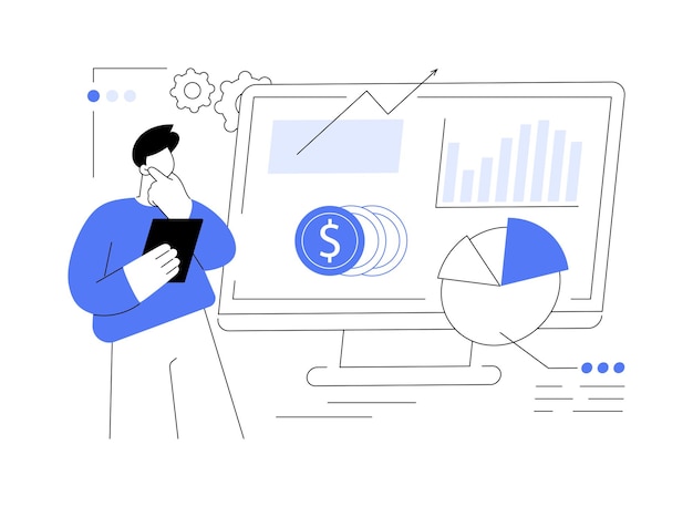 Vector marketing investment abstract concept vector illustration