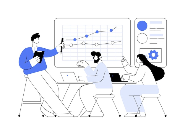 Vector marketing research abstract concept vector illustration