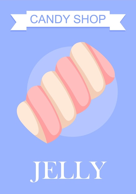 Vector marshmallow jelly brochure